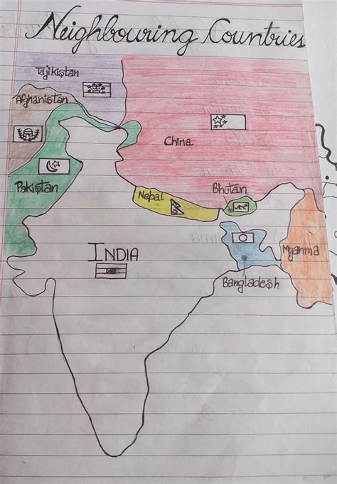 Political Map Of India With Neighbouring Countries