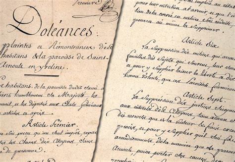 Cahiers de Doléances (Doleances) - History Dictionary