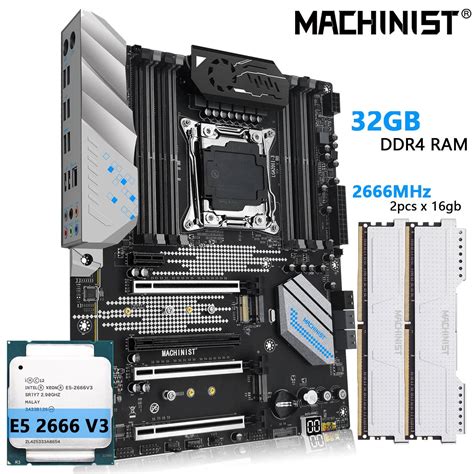 Buy Machinist X99 Motherboard combo Set Kit LGA 2011-3 Intel Xeon E5 2666 V3 CPU and DDR4 32GB ...