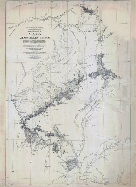 1904 Map of Mt Mckinley Region Alaska - Etsy