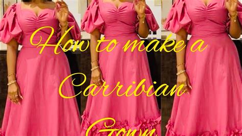 Easy /How to make a Caribbean/ Jipsy gown from scratch /DYI #sewing #fashion #tutorial - YouTube