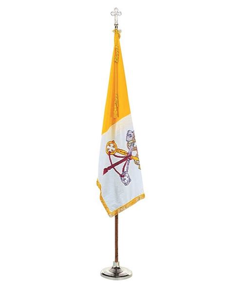 3 x 5 ft. Papal Church Flag Flagpole Set