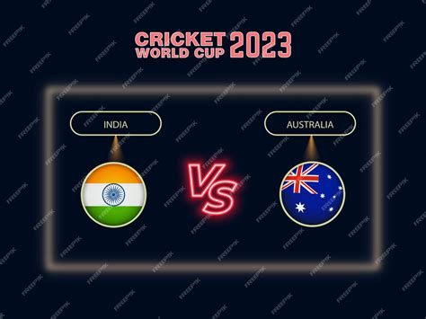 Premium Vector | Australia vs India cricket world cup schedule Design 2023