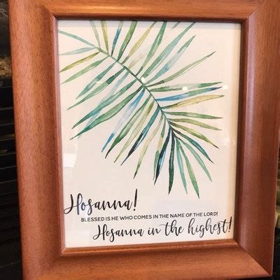 Hosanna in the Highest Printable Wall Art Lent Decor Palm Sunday Print ...