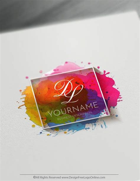 Design Free Art Logos - Splash Watercolor Logo Template | Logo design free templates, Art logo ...