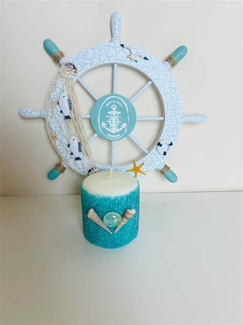 Beach Candle Candle Set Home Decor Beach Themed Wedding - Etsy