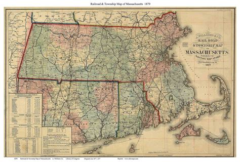 Prints of Old Massachusetts State Maps