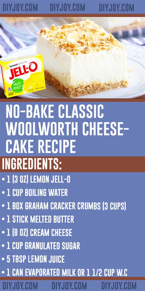 No-Bake Classic Woolworth Cheesecake Recipe