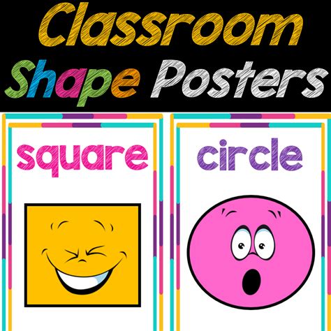 2d Shape Posters Math Classroom Decorations Shape Posters 2d Shapes ...