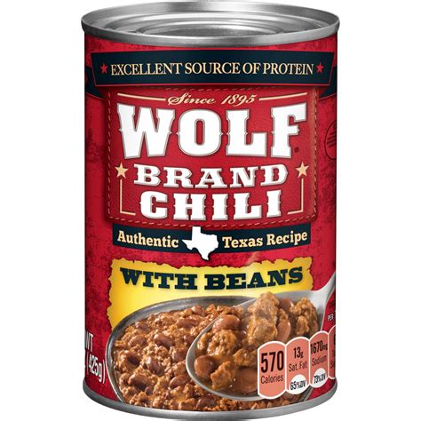 WOLF BRAND Chili With Beans, 15 oz. - Walmart.com