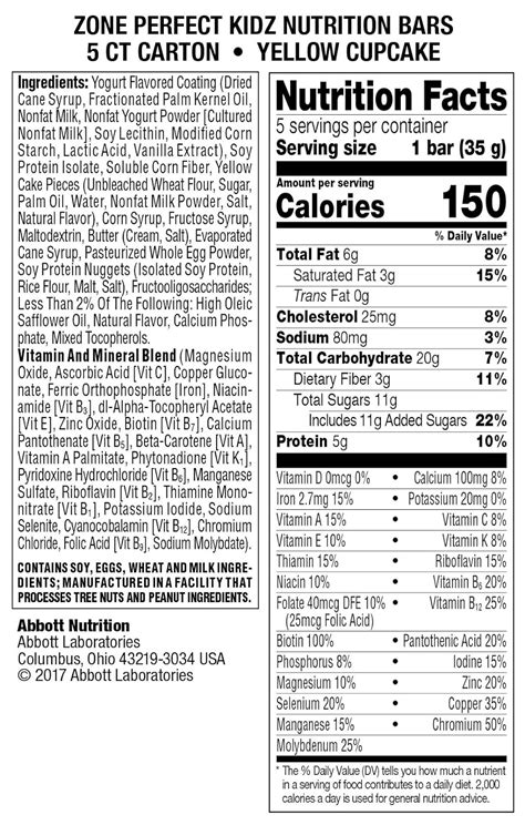 Zone Perfect Protein Bars Nutrition Facts - Nutrition Ftempo