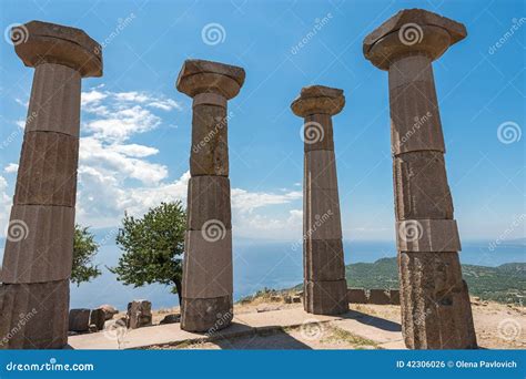 The ancient ruins of Assos stock photo. Image of structure - 42306026