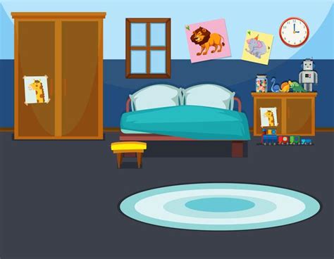 A kid bedroom template 298678 Vector Art at Vecteezy