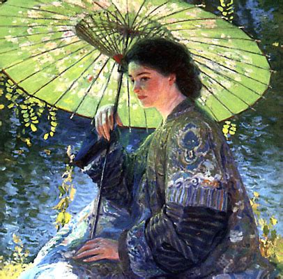 The Green Parasol by Guy Rose