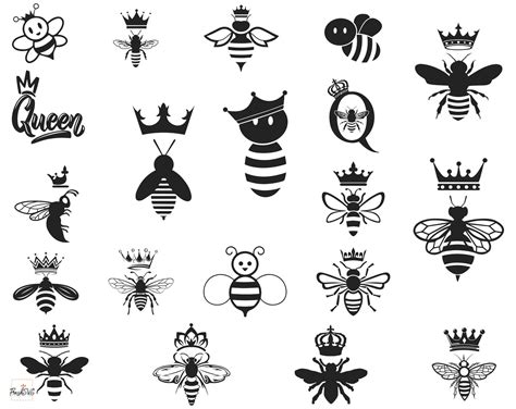 Queen Bee SVG Queen Bee Bundle SVG Queen Bee Silhouette | Etsy