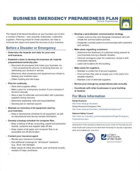 Emergency Plan - 36+ Examples, Format, How to make, PDF