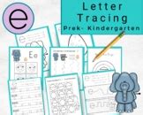 Letter E Trace Worksheets & Teaching Resources | TpT