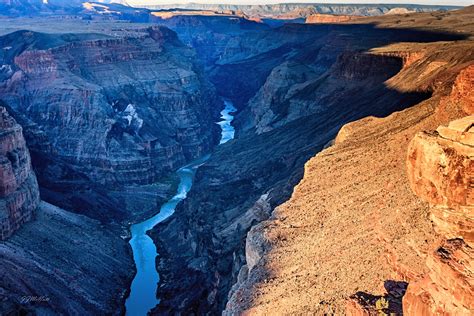 View west towards Lava Falls from Toroweap Overlook, Grand Canyon National Park, Oct 2008. [OC ...