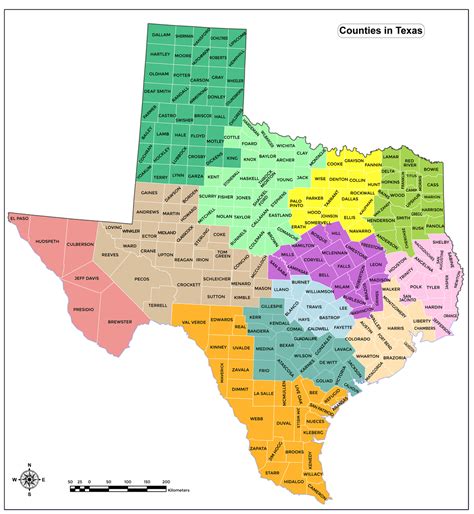 Texas Counties Map - Texas View