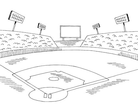 Baseball Field Coloring Pages