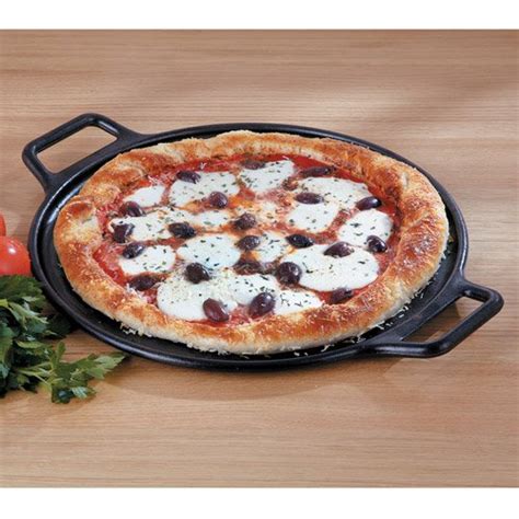 Griddle Pans: Lodge Pro-Logic P14P3 Cast Iron Pizza Pan, Black, 14-inch