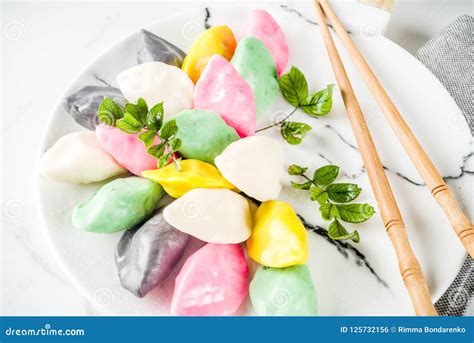 Korean Rice Cakes Songpyeon Stock Photo - Image of decoration, cook ...