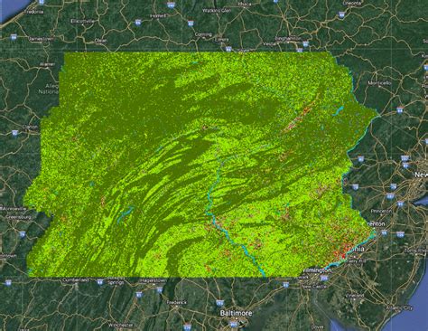 Pennsylvania Land Cover Map - 2013 | Soar