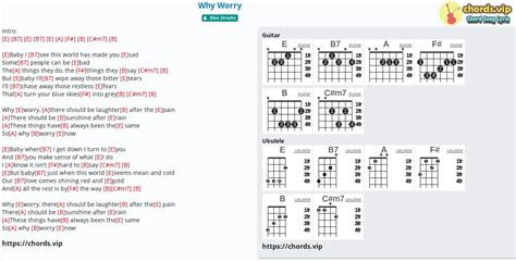 Hợp âm: Why Worry - Dire Straits - cảm âm, tab guitar, ukulele - lời bài hát | chords.vip