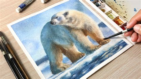 Painting a Polar Bear in Watercolor - YouTube