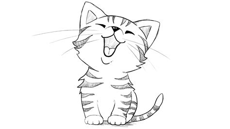 How To Draw A Cute Baby Kitten Easy Happy Drawings | Images and Photos finder