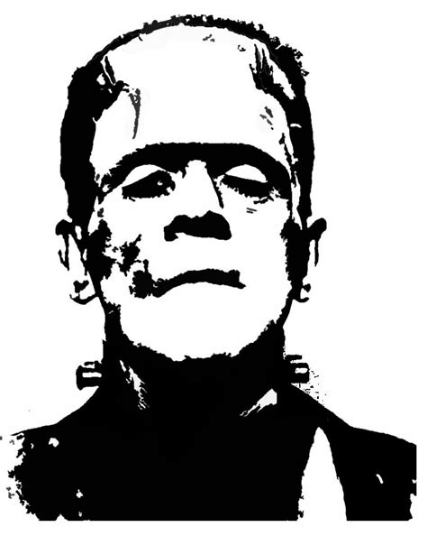 Printable frankenstein pumpkin carving pattern template free download | Funny Halloween Day 2020 ...