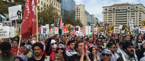 ‘Genocide Joe’: Tens Of Thousands Descend On DC To Protest Against Israel Blocks Away From White ...