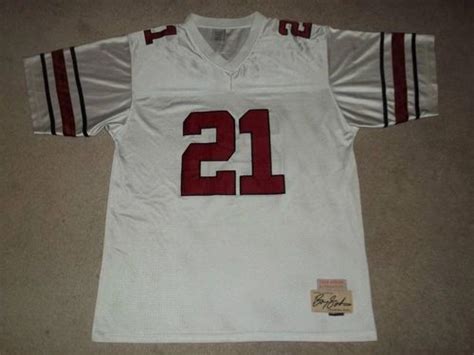 #21 BARRY SANDERS Oklahoma State Cowboys NCAA RB White Throwback Jersey ...