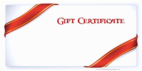 Christmas Blank Gift Certificate Template Free Of Velvet Ribbons ...