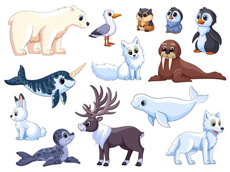 Doodle Arctic Animals Clipart - Cute Animals Clip Art - Clip Art Library