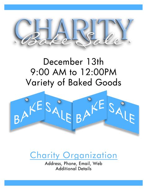 Charity Bake Sale | Bake Sale Flyers – Free Flyer Designs