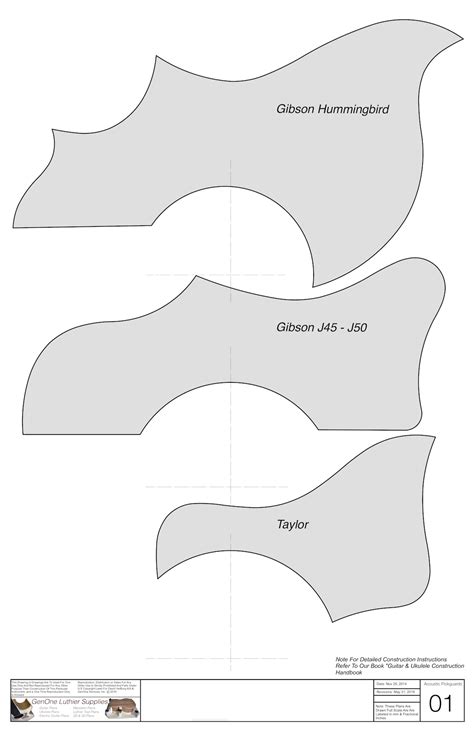 Acoustic Guitar Pickguards - GenOne Luthier Services