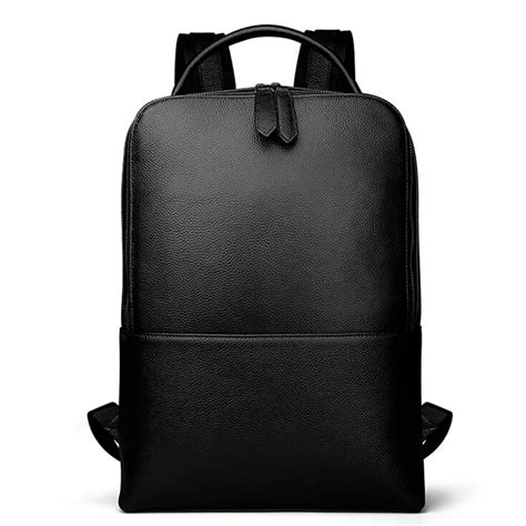 Men's Black Leather Backpacks | semashow.com