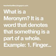 13 Meronym words ideas | words, flashcards, primary teachers