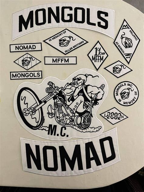 13pcs/ Set Mongols Nomad Biker Vest Embroidered 1% IN Memory - Etsy