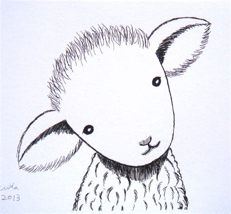 Sheep Face Drawing at GetDrawings | Free download