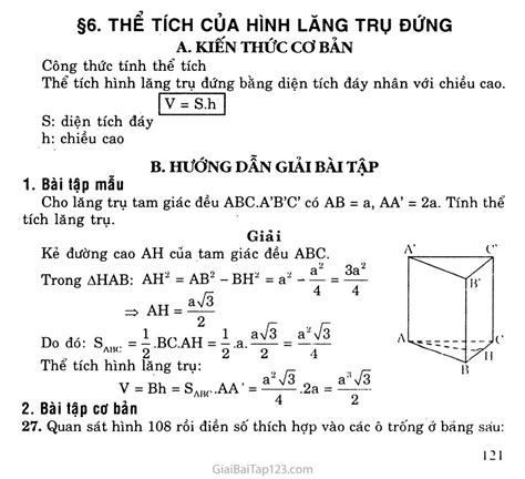 Diện Tích Hình Trụ Đứng: Cách Tính Và Ứng Dụng Trong Học Tập Và Công ...