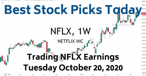 Trading NFLX Earnings | Best Stock Picks Today 10-20-20