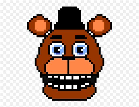 Freddy Fazbear Head - Easy Fnaf Pixel Art, HD Png Download - vhv