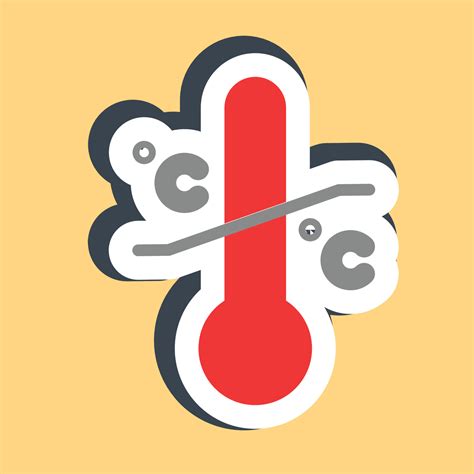 Sticker temperature limitation. Packaging symbol elements. Good for prints, posters, logo ...