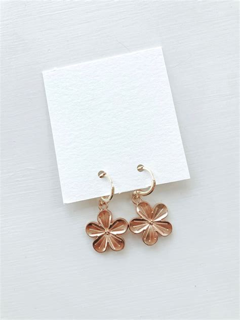 Gold Flower Earrings Gold Flower Statement Earrings Gold - Etsy