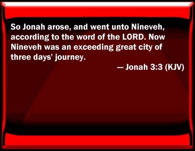 Bible Verse Powerpoint Slides for Jonah 3:3