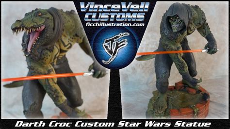 Darth Gator Star Wars Custom Statue from Sideshow Killer Croc - YouTube