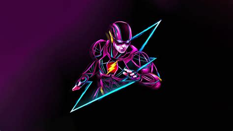 1920x1080 Resolution DC Flash Neon Art 1080P Laptop Full HD Wallpaper ...