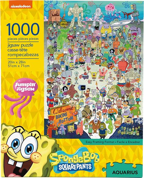 Amazon.com: AQUARIUS Spongebob Squarepants Puzzle (1000 Piece Jigsaw Puzzle) - Officially ...